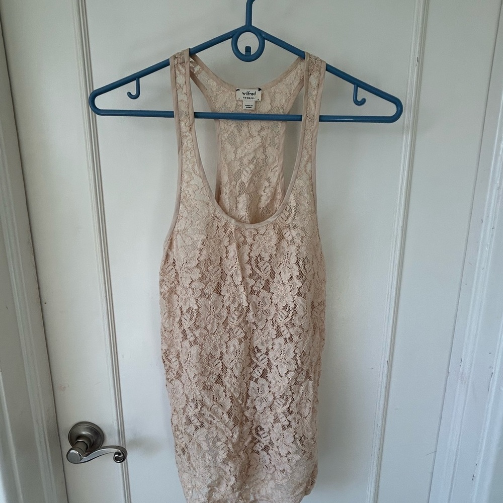 Wilfred Lace Tank Top in Cream